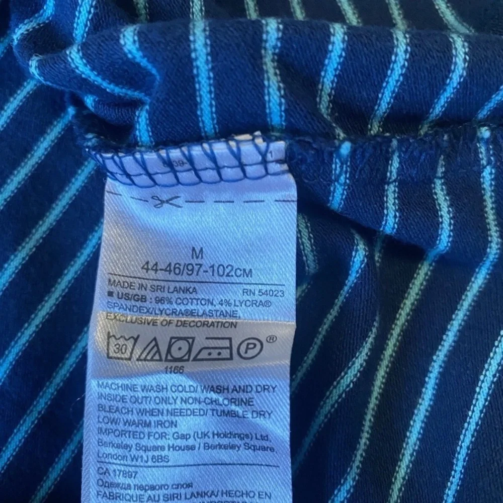 Men's Blue Striped Polo Shirt M